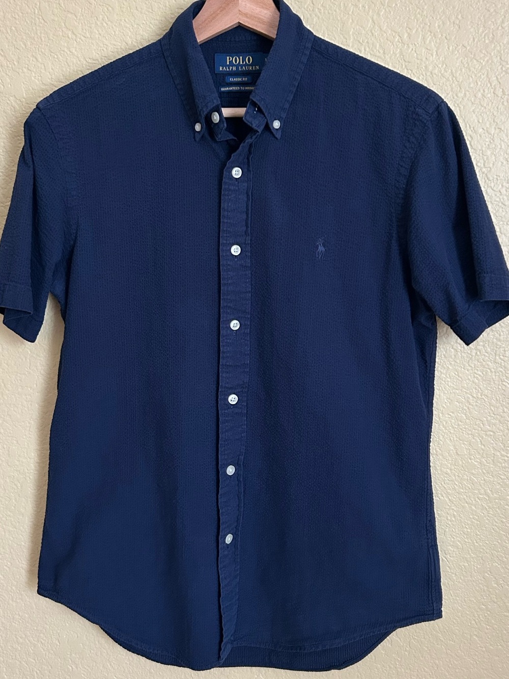 Polo Ralph Lauren Classic Fit Navy Short Sleeve Button Down Shirt